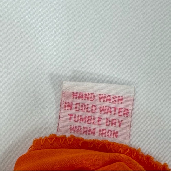 Fashion Spy Women's Orange Dress Size Small S Ruffle Gameday Summer Casual - Picture 5 of 5